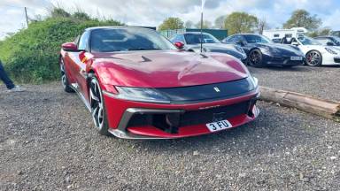 UK Number Plate 3 FU on a 2025 RED Ferrari 12cilindri Spider S-A
