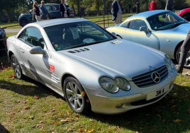 UK Number Plate 3 MA on a 2003 Silver Mercedes SL