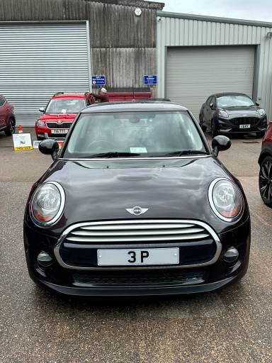 UK Number Plate 3 P on a 2014 Brown Mini Cooper