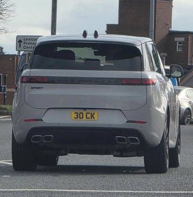 UK Number Plate 30 CK on a 2025 Grey Land Rover Range Rover Spt Autobio Mhev A