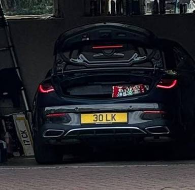 UK Number Plate 30 LK on a 2024 Grey Mercedes-Benz Cle 300 Amg Ln Prem+ Mhev 4m A