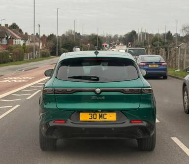 UK Number Plate 30 MC on a 2025 Green Alfa Romeo Tonale Veloce Tb Mhev S-A