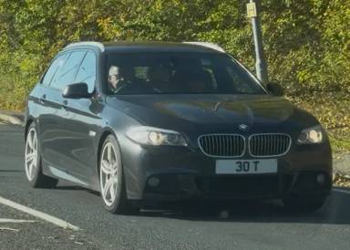 UK Number Plate 30 T on a 2012 Grey BMW 520