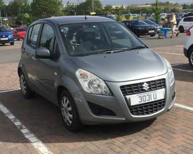 UK Number Plate 3031 U on a 2012 Grey Suzuki Splash