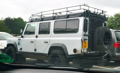 UK Number Plate 31 AG on a 2016 White Land Rover Defender