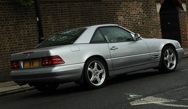 UK Number Plate 31 B on a 2000 Silver Mercedes SL