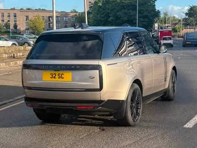 UK Number Plate 32 SC on a 2023 Gold Land Rover Range Rover First Ed D Mhev A