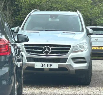 UK Number Plate 34 GP on a 2012 Silver Mercedes-Benz ML
