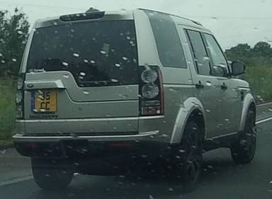 UK Number Plate 35 CC on a 2016 Gold Land Rover Discovery