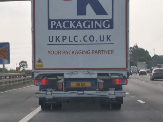35 UK number plate – UK Packaging