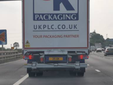 UK Number Plate 35 UK on a 2021 White MAN TGM