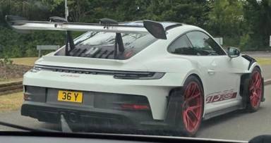 UK Number Plate 36 Y on a 2024 White Porsche 911 Gt3 Rs S-A