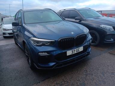 UK Number Plate 37 GC on a 2021 Blue BMW X5