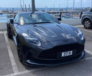 UK Number Plate 37 H on a 2025 Grey Aston Martin Db12 V8 Auto