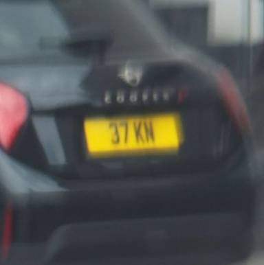 UK Number Plate 37 KN on a 2025 Black Mini Cooper S Exclusive Auto
