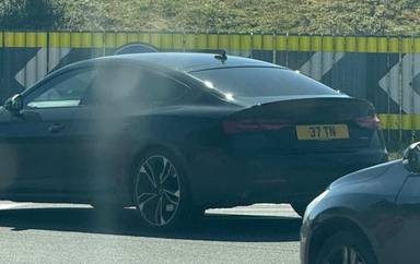 UK Number Plate 37 TN on a 2024 Black Audi A5 Sln Blk Ed 45tfsi Mhev Q Sa