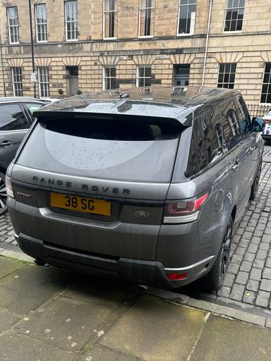 UK Number Plate 38 SG on a 2023 Grey Land Rover Range Rover Autobiography Auto