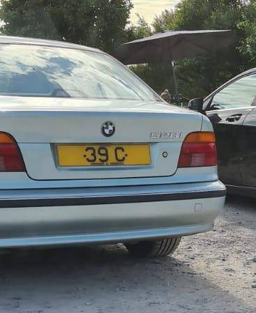 UK Number Plate 39 C on a 1996 Green BMW 528