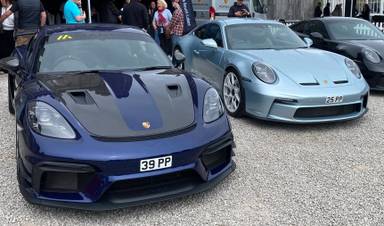 UK Number Plate 39 PP on a 2024 Blue Porsche 718 Cayman Gt4 Rs S-A