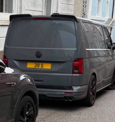 UK Number Plate 39 S on a 2022 Grey Volkswagen Transporter T28 H-Line Tdi S-A