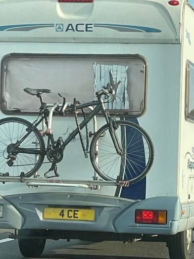 UK Number Plate 4 CE on a 2007 White Fiat Ducato