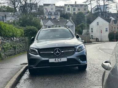 UK Number Plate 4 CY on a 2026 Blue Mercedes-Benz GLC