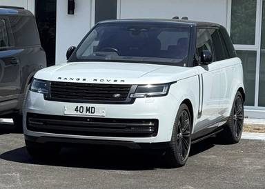 UK Number Plate 40 MD on a 2023 Silver Land Rover Range Rover Autobiography Auto