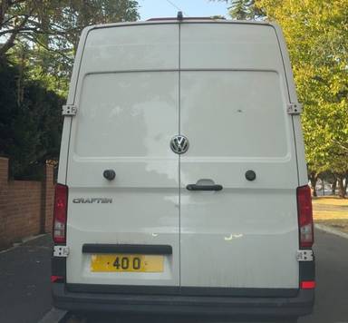 UK Number Plate 40 O on a 2022 White Volkswagen Crafter Cr35 Trendline Tdi