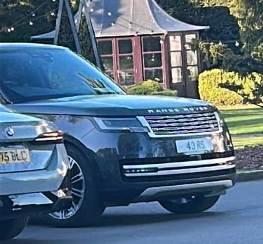UK Number Plate 43 RS on a 2024 Grey Land Rover Range Rover Autobio D Mhev A