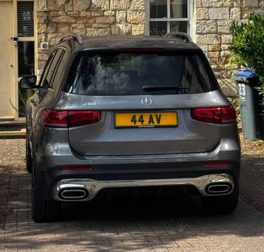 UK Number Plate 44 AV on a 2021 Grey Mercedes-Benz Glb 200 Amg Line Auto