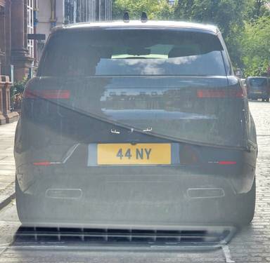 UK Number Plate 44 NY on a 2024 Black Land Rover Range Rover Spt Autobio Phev A