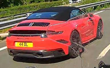 UK Number Plate 44 OL on a 2023 RED Porsche 911 Carrera Gts S-A