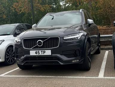 UK Number Plate 45 TP on a 2016 Grey Volvo Xc90