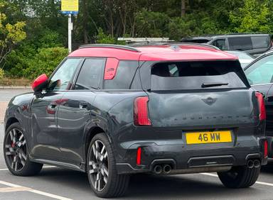 UK Number Plate 46 MW on a 2024 Grey Mini Countryman John Cooper Works A