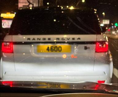 UK Number Plate 46 OO on a 2018 White Land Rover Range Rover Sport
