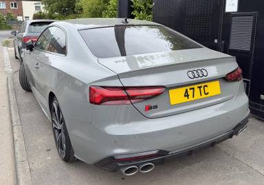 UK Number Plate 47 TC on a 2022 Grey Audi S5 Black Ed Tdi Mhev Quattro A