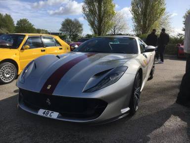 UK Number Plate 48 C on a 2022 Silver Ferrari 812 Superfast Gts S-A