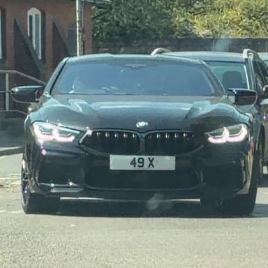 UK Number Plate 49 X on a 2021 Black BMW M8 Competition Auto