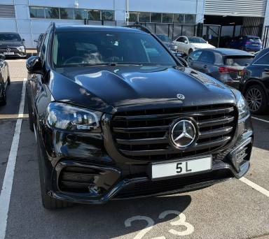 UK Number Plate 5 L on a 2024 Black Mercedes-Benz Gls450 Amg Ln Prem+ D Mhev 4ma