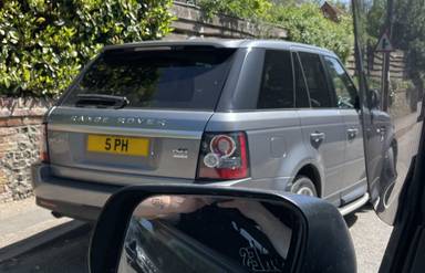 UK Number Plate 5 PH on a 2012 Grey Land Rover Range Rover Sport