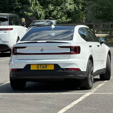 UK Number Plate 5 TAR on a 2022 White Polestar Polestar 2 Ev Awd