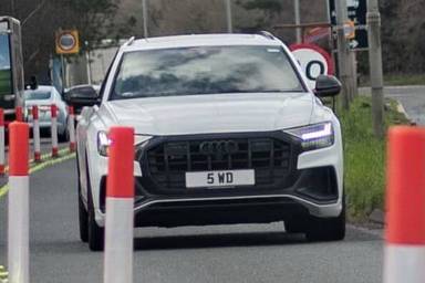 UK Number Plate 5 WD on a 2019 White Audi Sq8 Vorsprung Tdi Mhev Quat A
