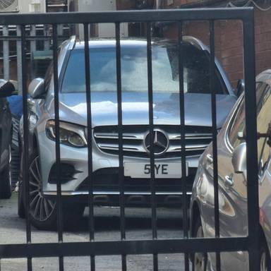 UK Number Plate 5 YE on a 2016 Silver Mercedes-Benz GLC