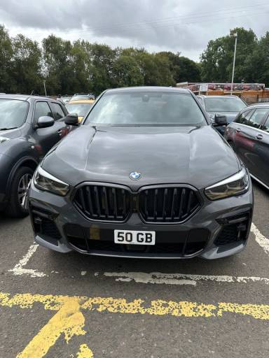 UK Number Plate 50 GB on a 2022 Grey BMW X6 Xdrive40d M Sport Mhev Auto