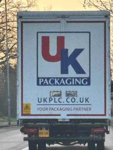 UK Number Plate 50 UK on a 2025 White MAN