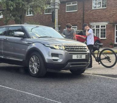 UK Number Plate 51 DE on a 2012 Grey Land Rover Range Rover Evoque