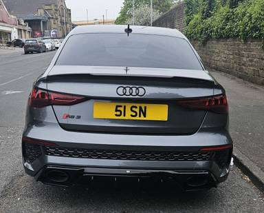 UK Number Plate 51 SN on a 2021 Grey Audi Rs 6 V-Sprung Tfsi Mhev Quat A