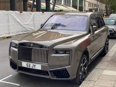UK Number Plate 52 JY on a 2025 Brown Rolls Royce Cullinan Black Badge Auto