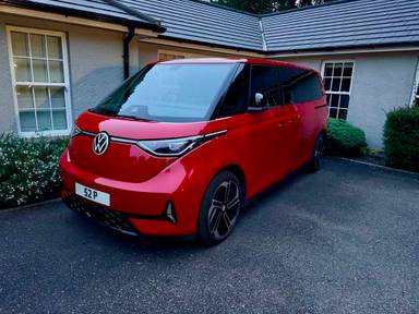 UK Number Plate 52 P on a 2025 RED Volkswagen Id Buzz Gtx