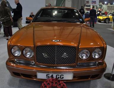 UK Number Plate 54 GG on a 2000 Orange Bentley Continental